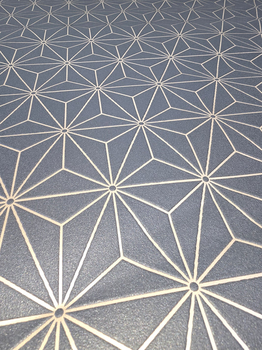 Geometric Wallpaper black and gold