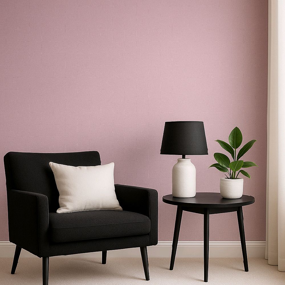 Morning mist. Lilac Textured Wallpaper for Home Decor - Soft Pink Wallcovering with Distinctive Texture kitchen