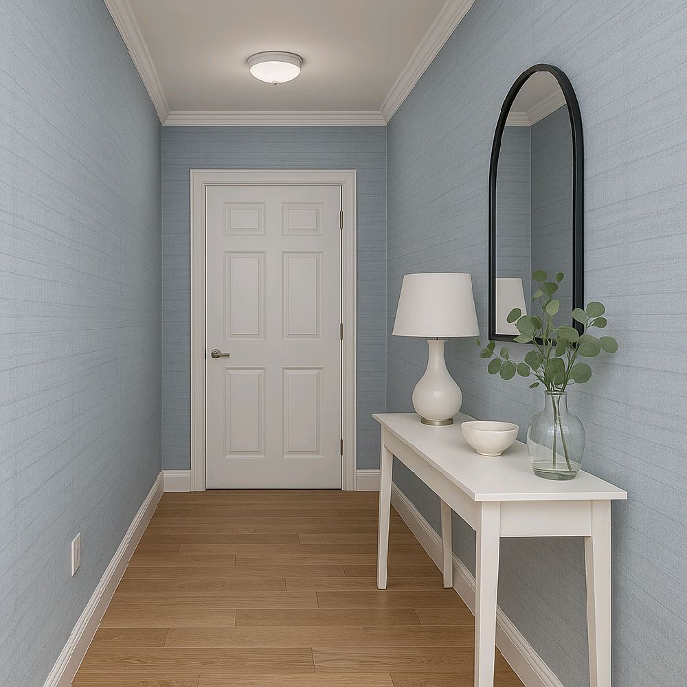 Silk Collection wallpaper Colour: Chambray blue home kitchen