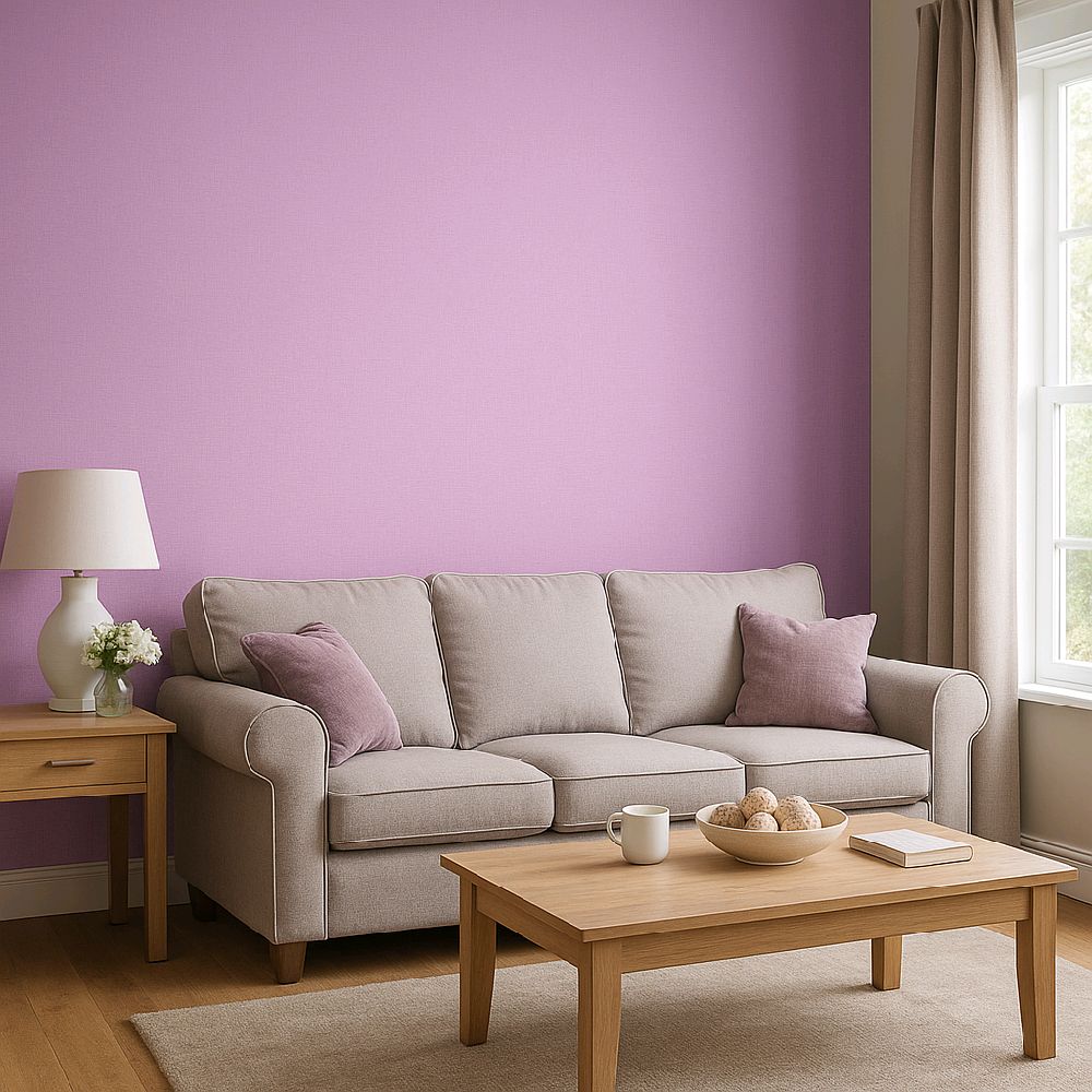 Morning mist. Lilac Textured Wallpaper for Home Decor - Soft Pink Wallcovering with Distinctive Texture kitchen