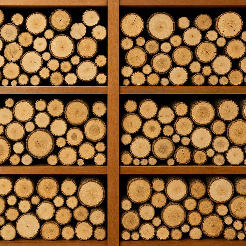 Log Slice Wallpaper - Natural Wooden Circle Design for Home Decor vinyl wood panel kitchen