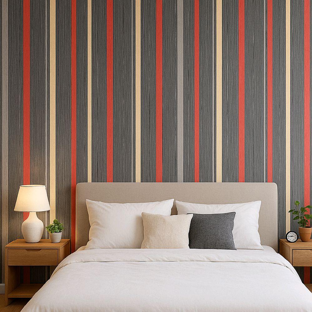 Modern Striped Feature Wallpaper