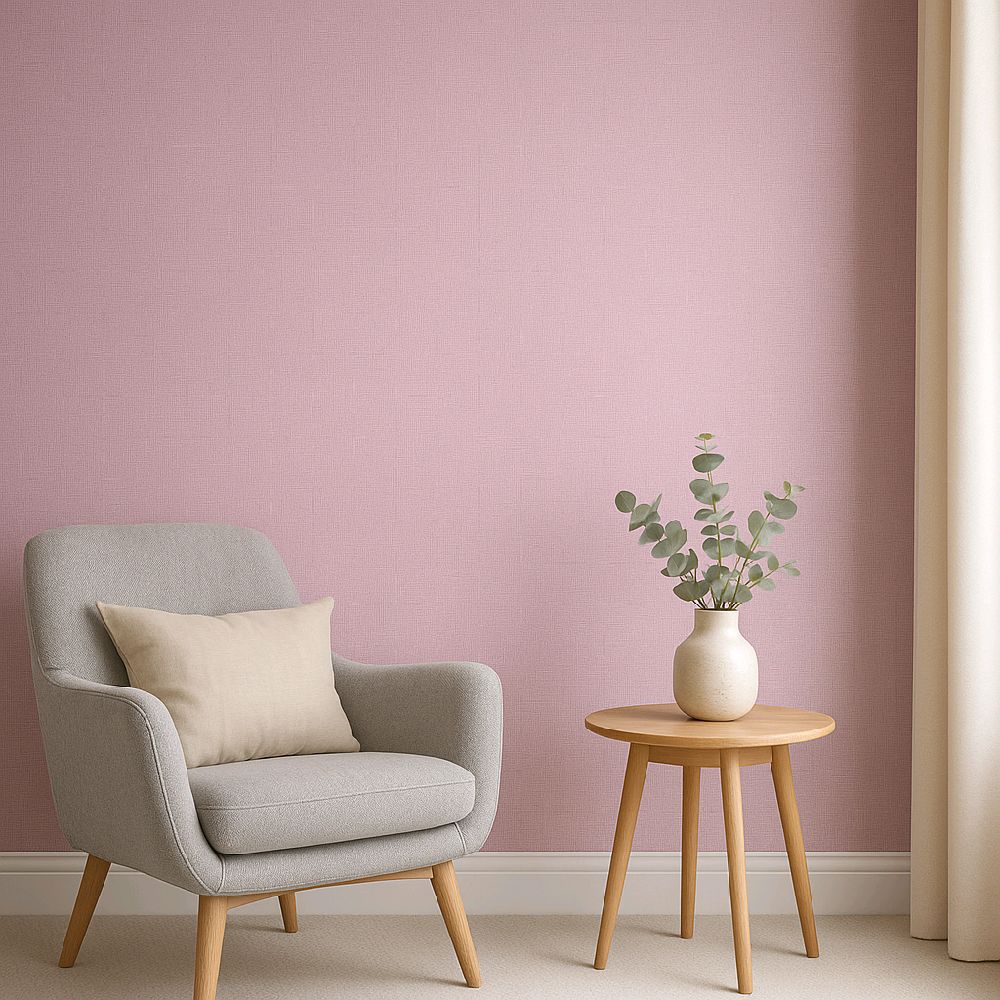 Morning mist. Lilac Textured Wallpaper for Home Decor - Soft Pink Wallcovering with Distinctive Texture kitchen