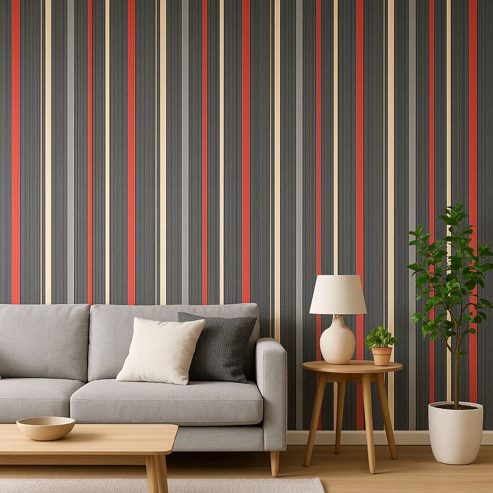 Modern Striped Feature Wallpaper