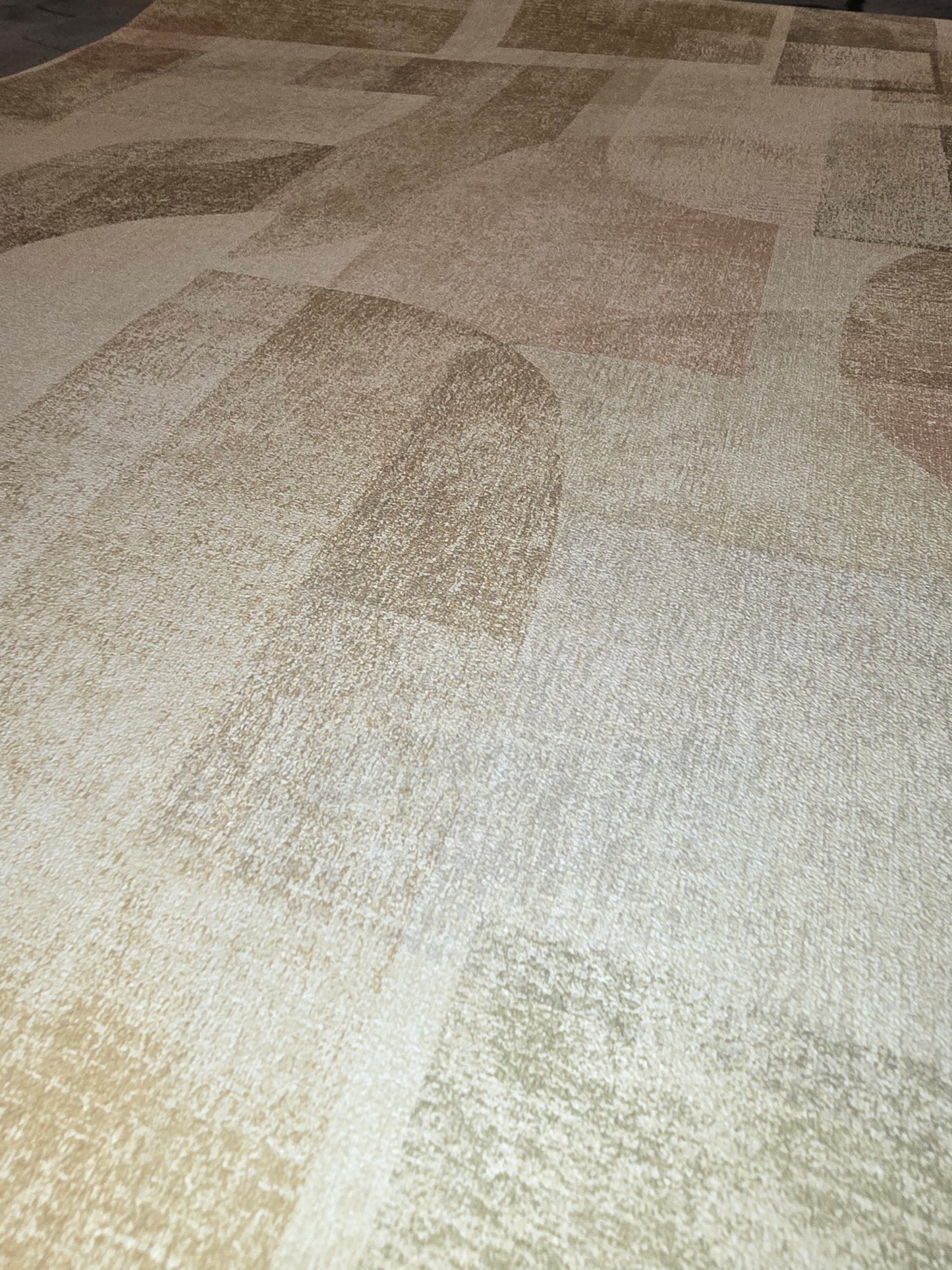 Modern Geometric Block Wallpaper – Neutral Beige & Taupe Tones