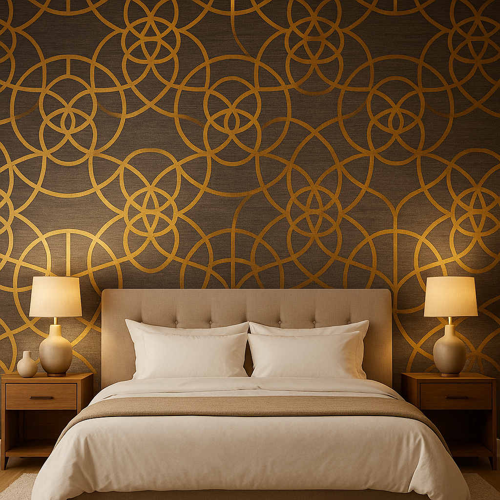 Marrakech Warm Gold & Grey Metallic Wallpaper – 601537