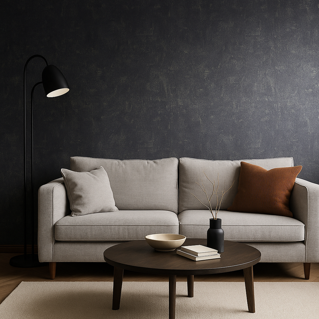 Travis Texture Charcoal & Gold Wallpaper ✨