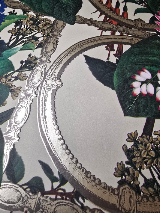 Alata Beige Botanical Vintage Floral Wallpaper (91431)