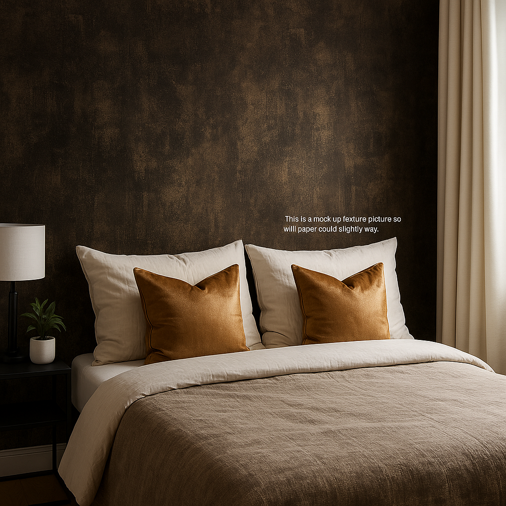 Concrete Charcoal & Copper Wallpaper ✨