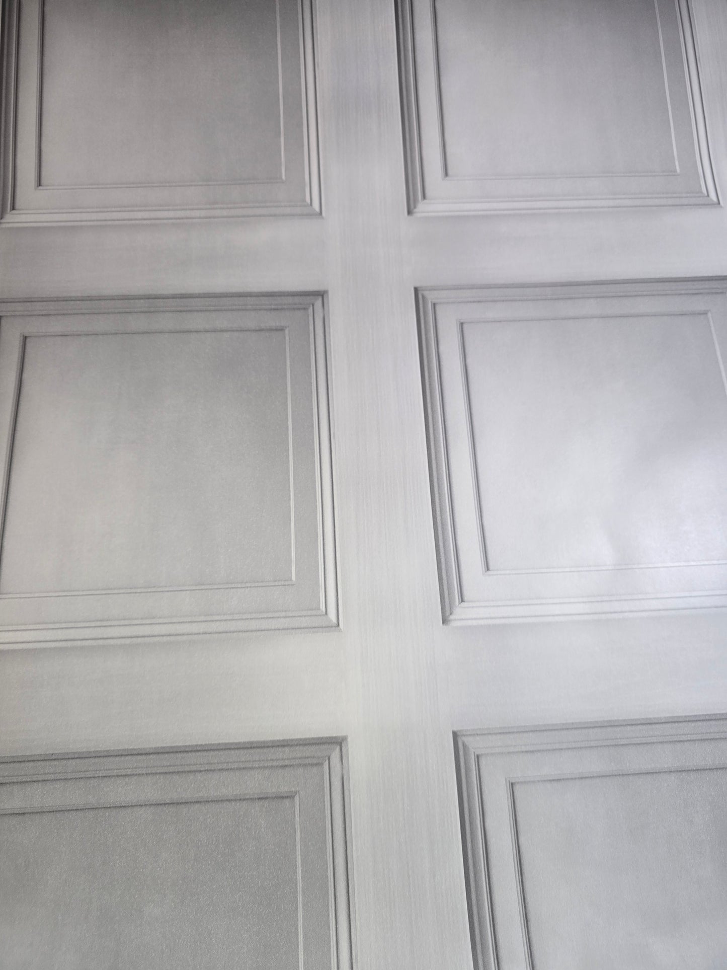Boiserie Grey Panel Wallpaper ✨