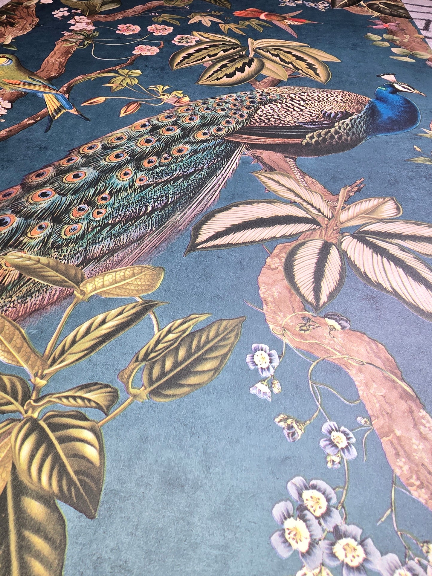 ✨ Statement Feature Wallpaper – Peacock Woods (Aqua) ✨