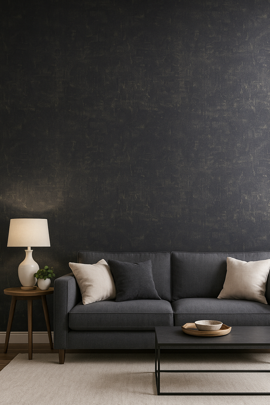 Travis Texture Charcoal & Gold Wallpaper ✨