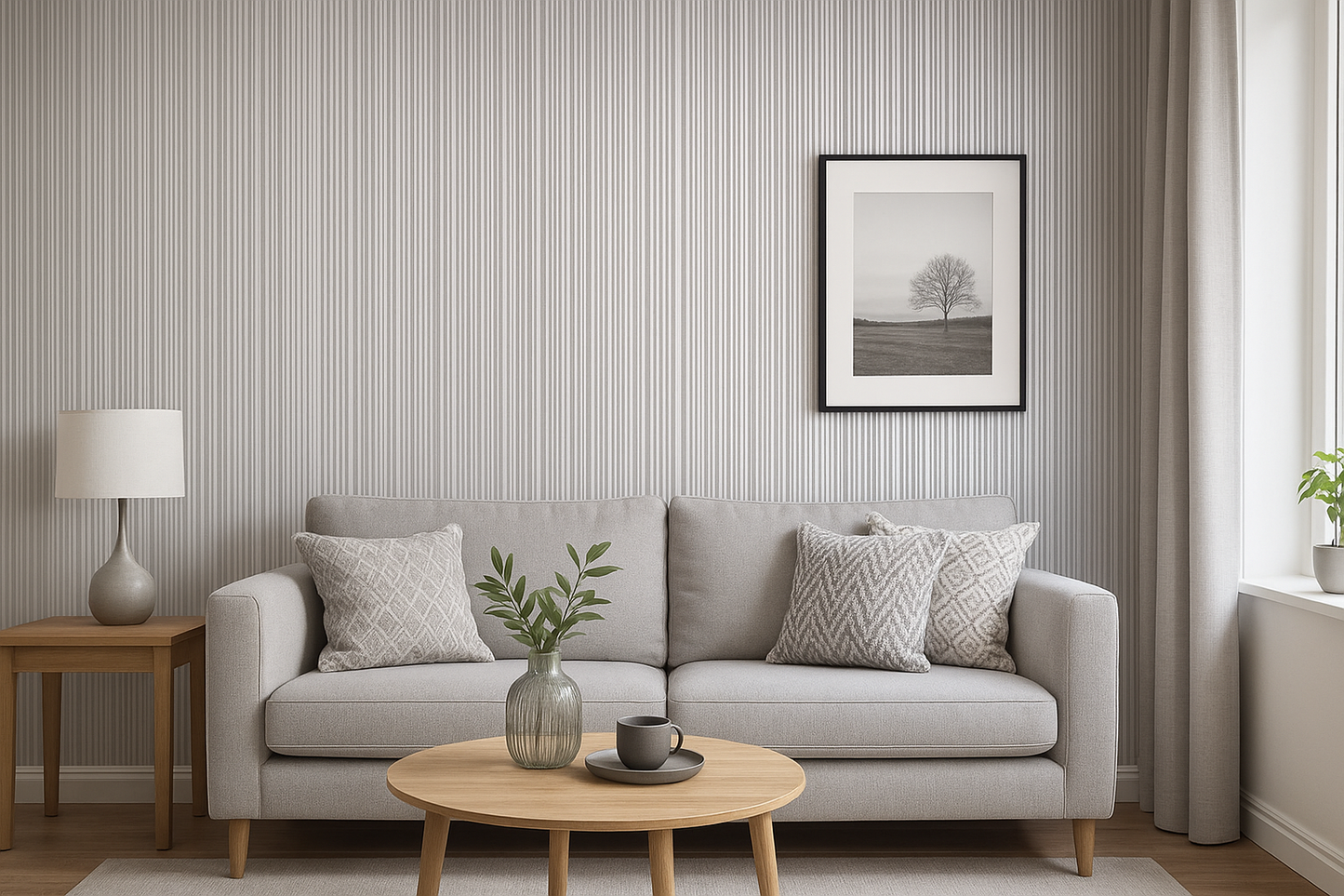 Barcode Stripe Silver Wallpaper