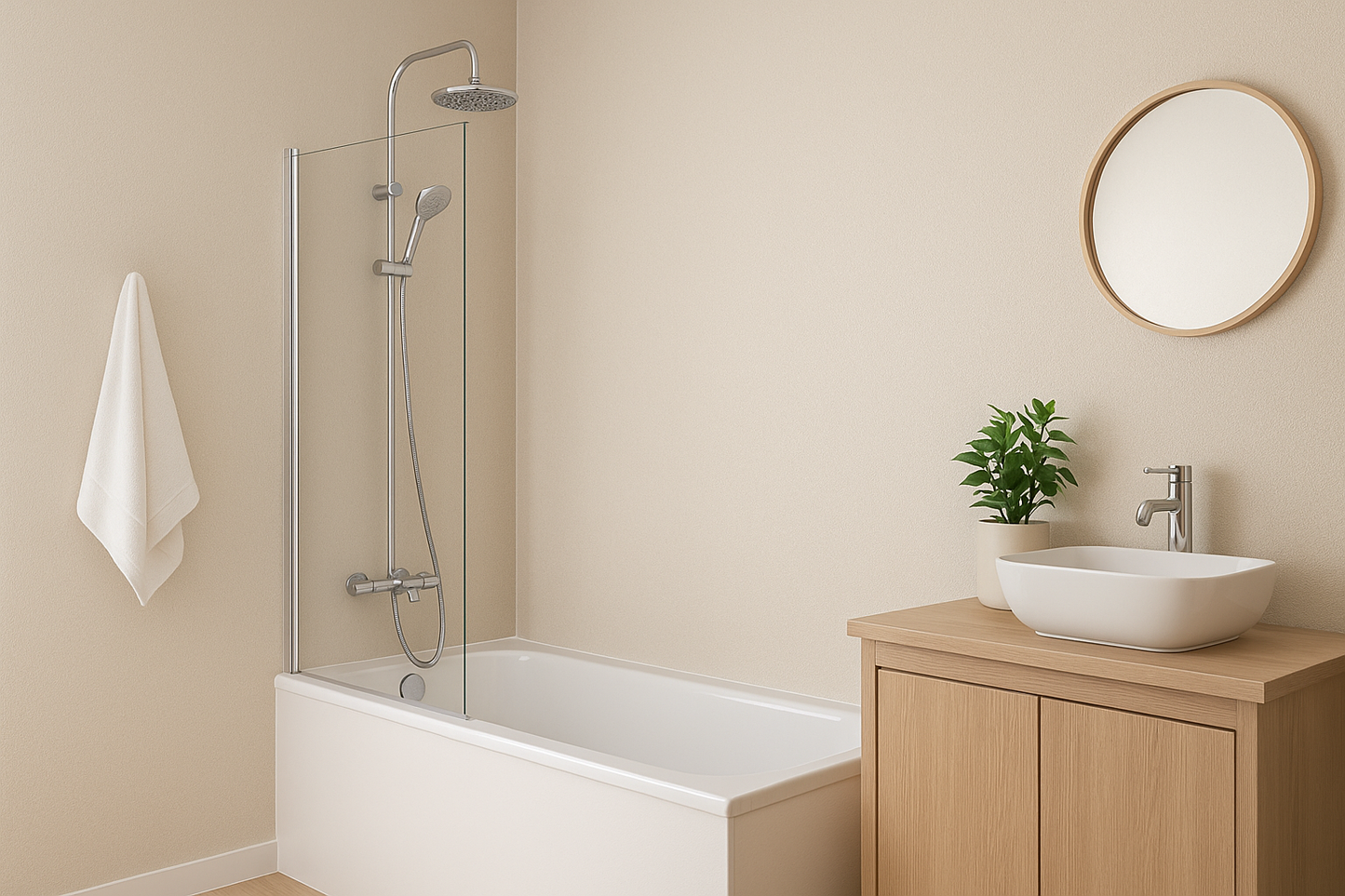 Beige / cream Vinyl Textured Wallpaper