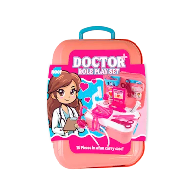 Doctors Toy Box Set – 25 Piece Kids Pretend Play Medical Kit