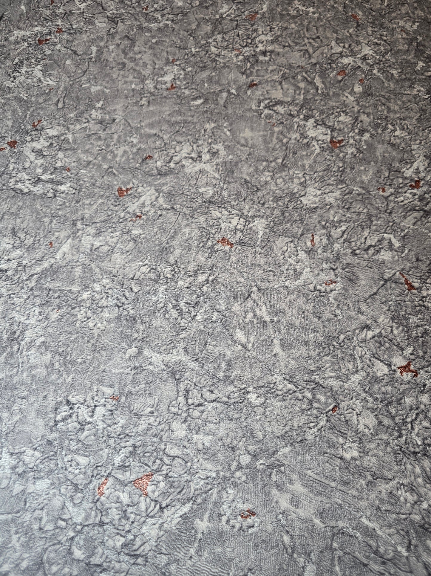 Metallic Silver & Copper Textured Wallpaper (10302-10)