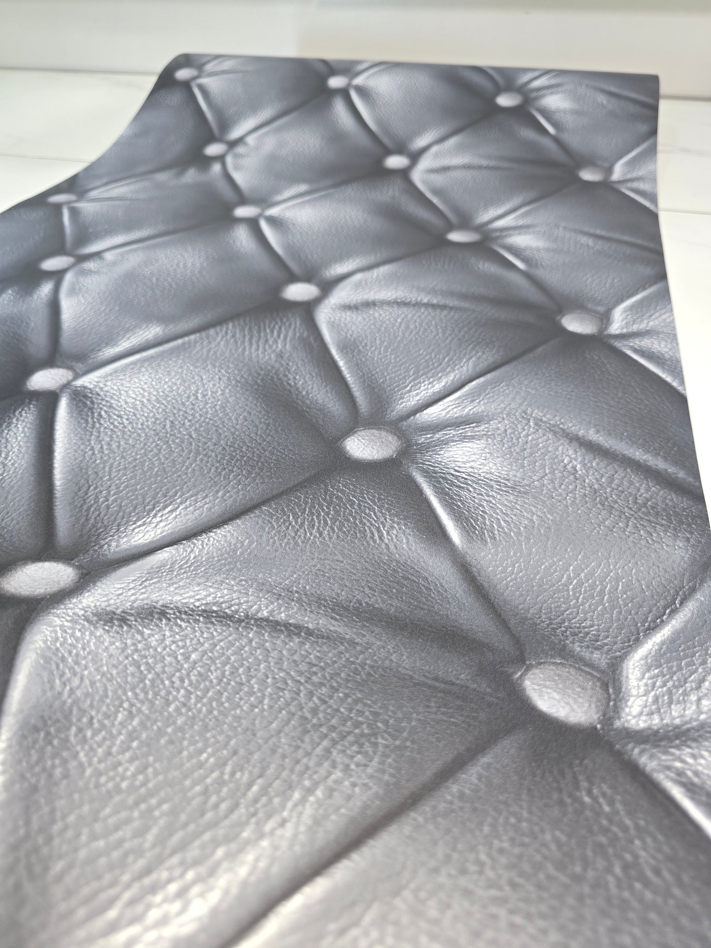 Black Quilted Effect Wallpaper