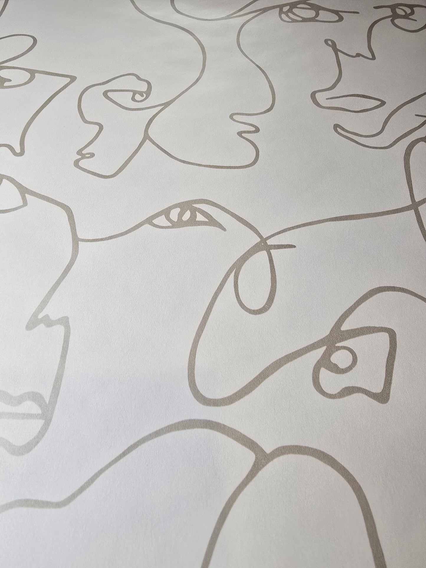 Linear Visages Neutral Abstract Face Wallpaper (91272)