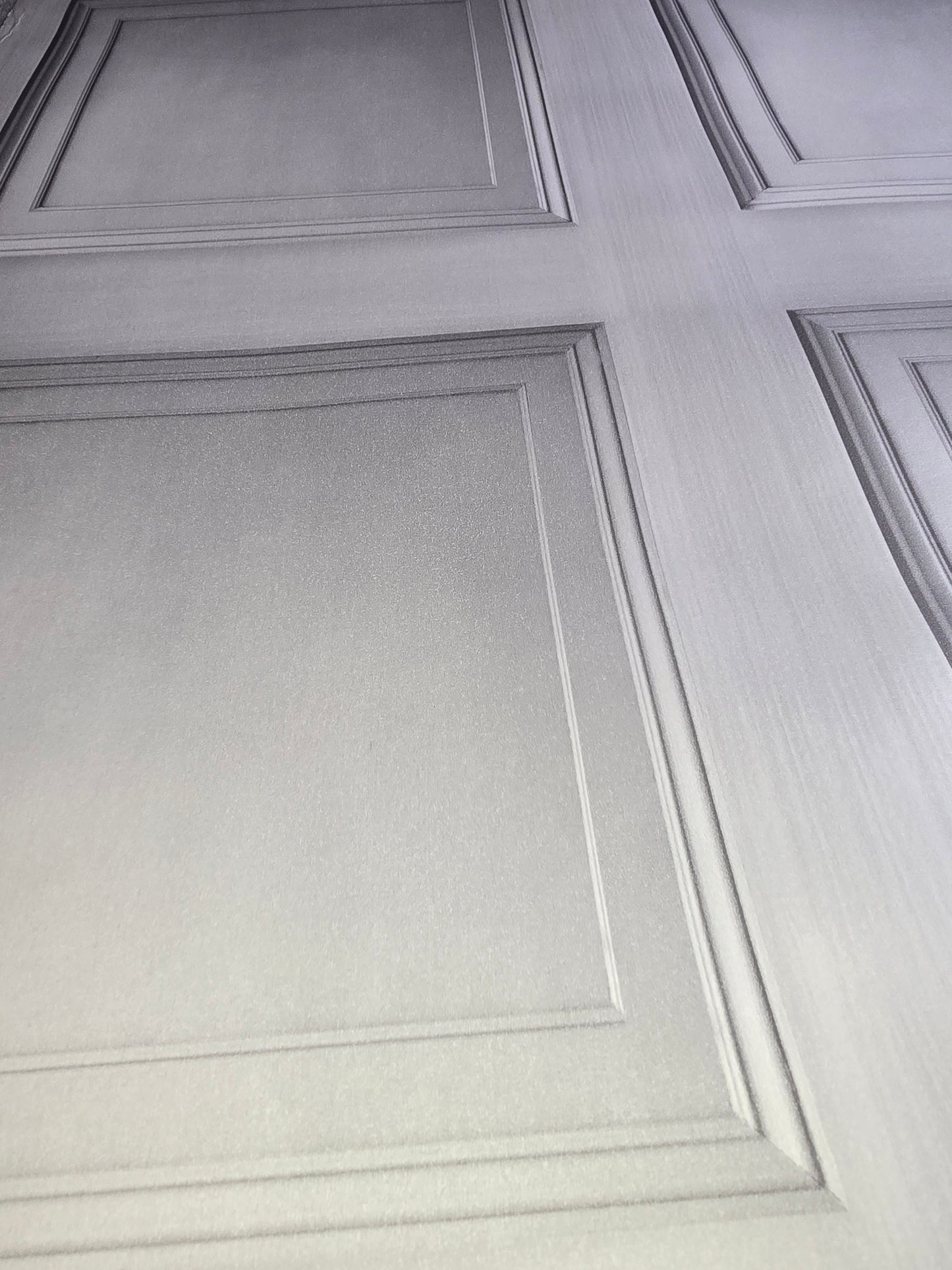 Boiserie Grey Panel Wallpaper ✨