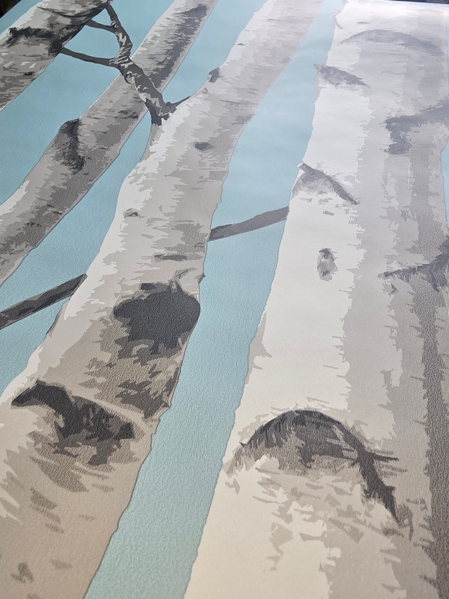 Birch Trees Blue & Grey Forest Feature Wallpaper β FD43293 π³β¨