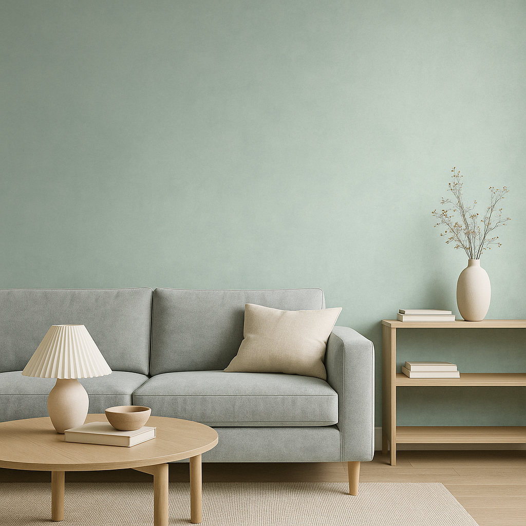 Luxury Light Grey/green Textured Wallpaper – Subtle Concrete Effect