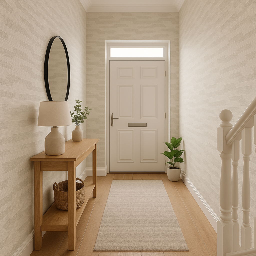 Modern Textured Geometric Wallpaper – Neutral Cream