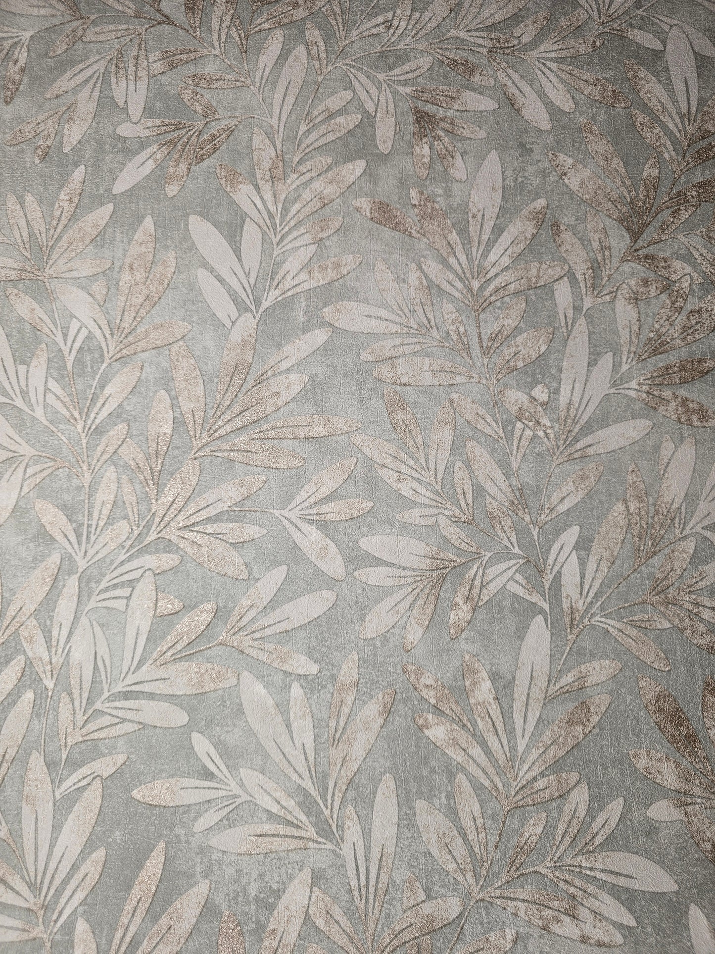 Willow Trail Sage Textured Leaf Wallpaper – 204803