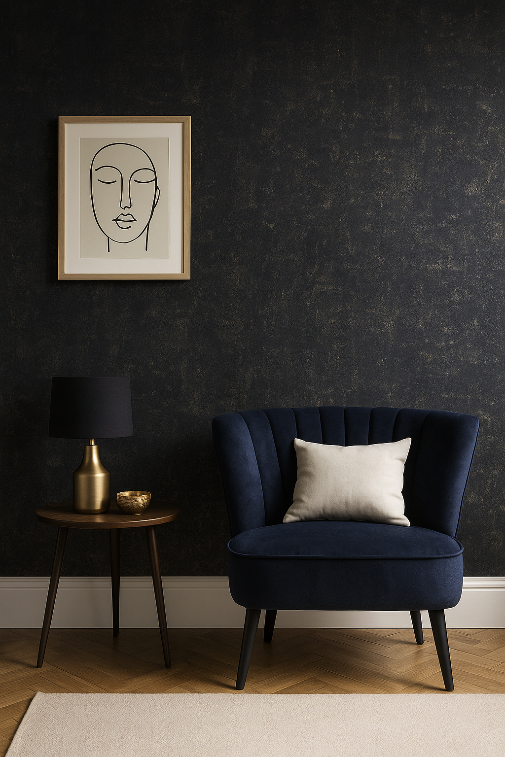 Travis Texture Charcoal & Gold Wallpaper ✨