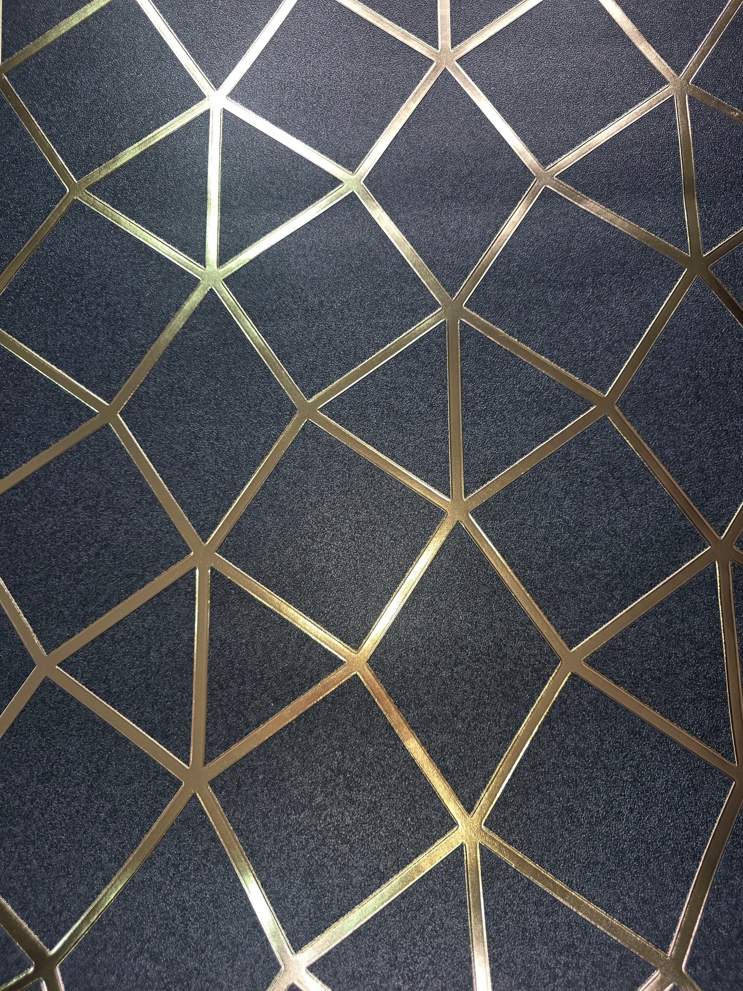 Luxury Foil Geometric Wallpaper – Navy & Gold (Pattern FD42560)