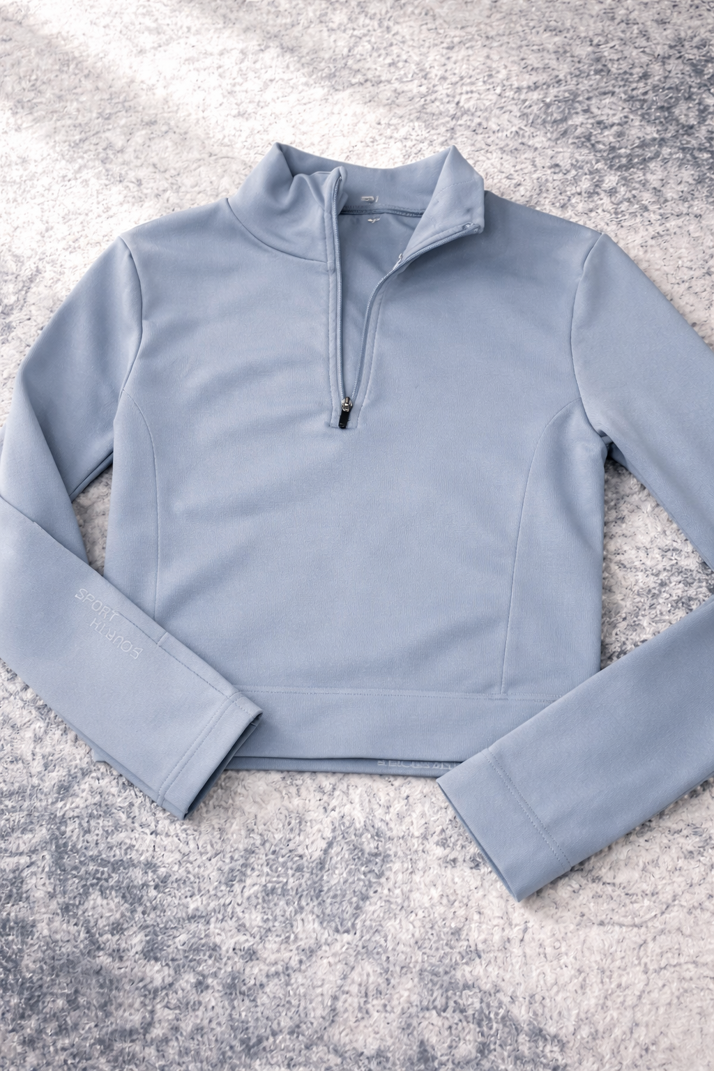 Women’s Cropped Zip Gym Top – Sculpting Stretch Activewear (RRP £45)