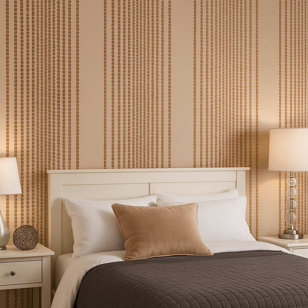 Selina Stripe Copper Wallpaper