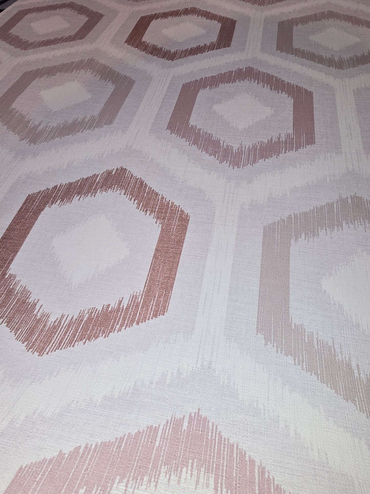 Ikat Geo Blush Textured Wallpaper 💖
