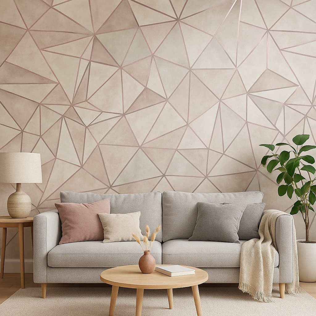 Shard Wallpaper Rose Quartz