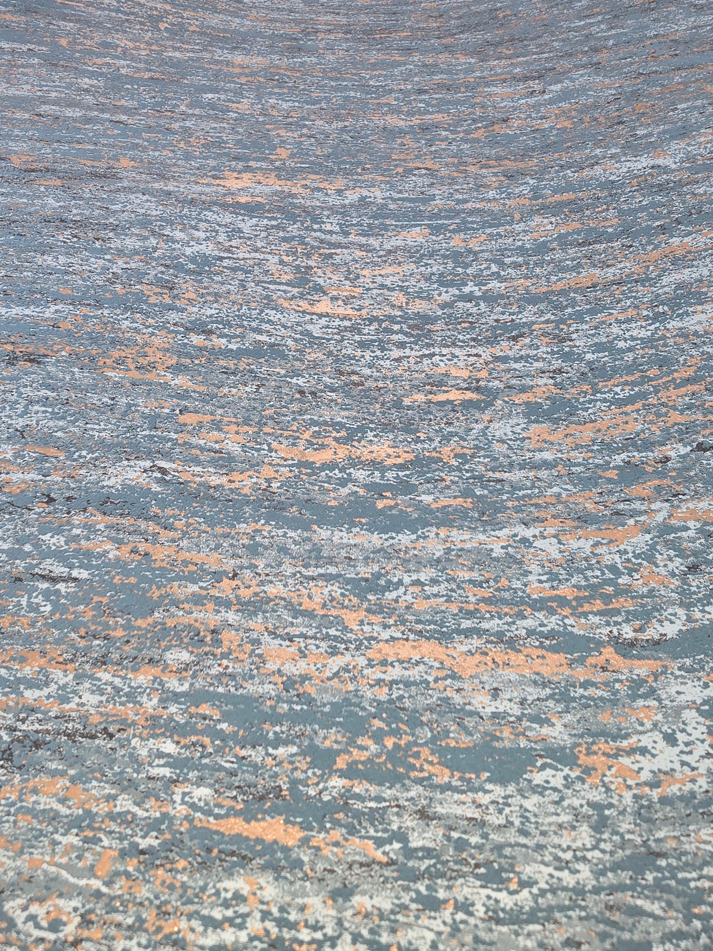 Teal & Copper Abstract Wallpaper