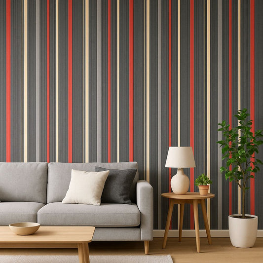 Modern Striped Feature Wallpaper