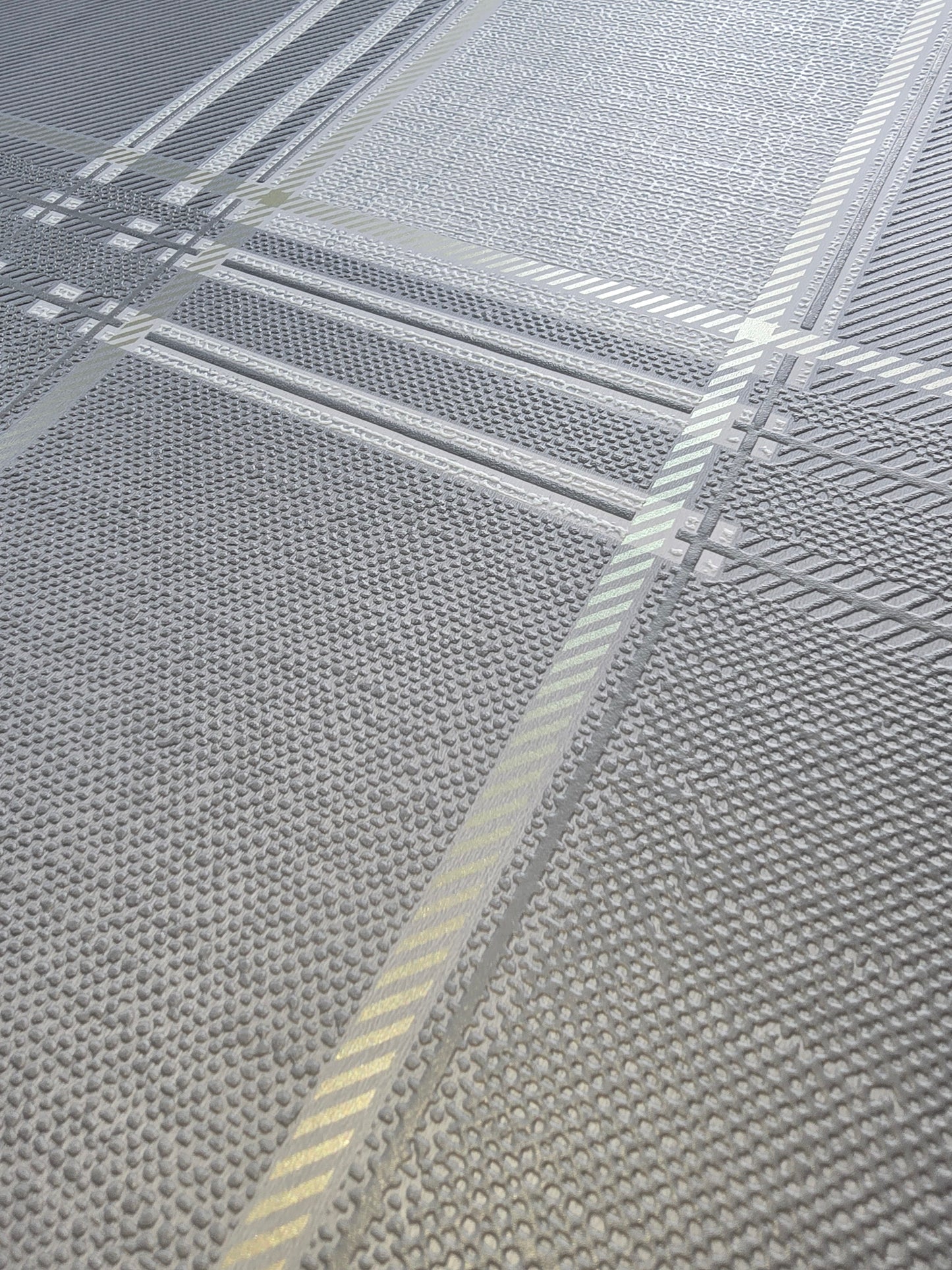 Larson Check Charcoal & Gold Wallpaper – FD42816