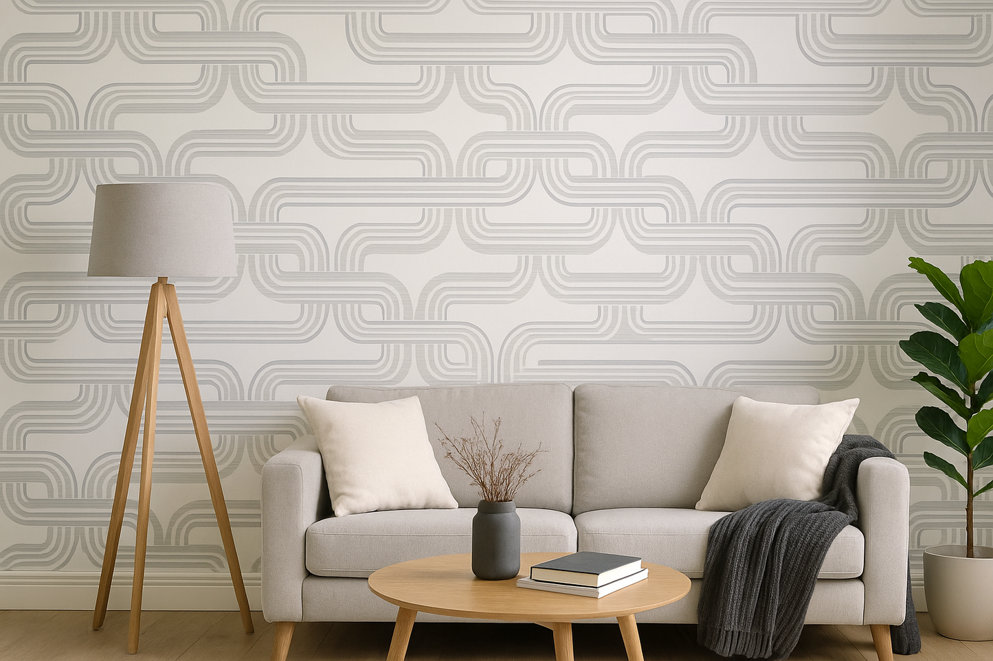 Link grey and White Wallpaper