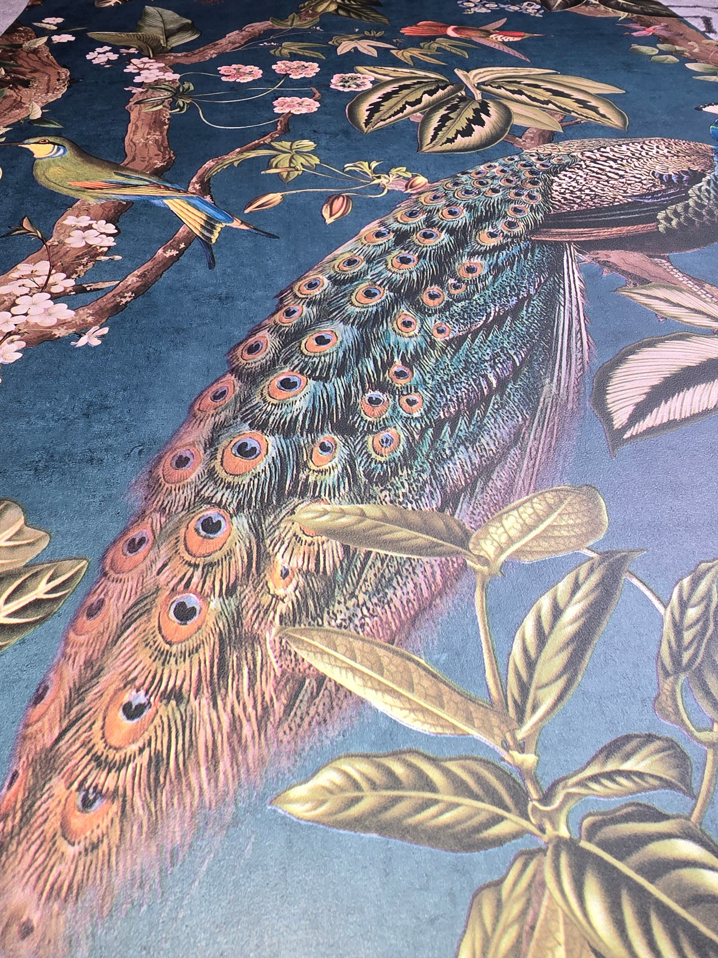 ✨ Statement Feature Wallpaper – Peacock Woods (Aqua) ✨
