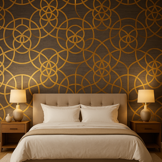 Marrakech Warm Gold & Grey Metallic Wallpaper – 601537