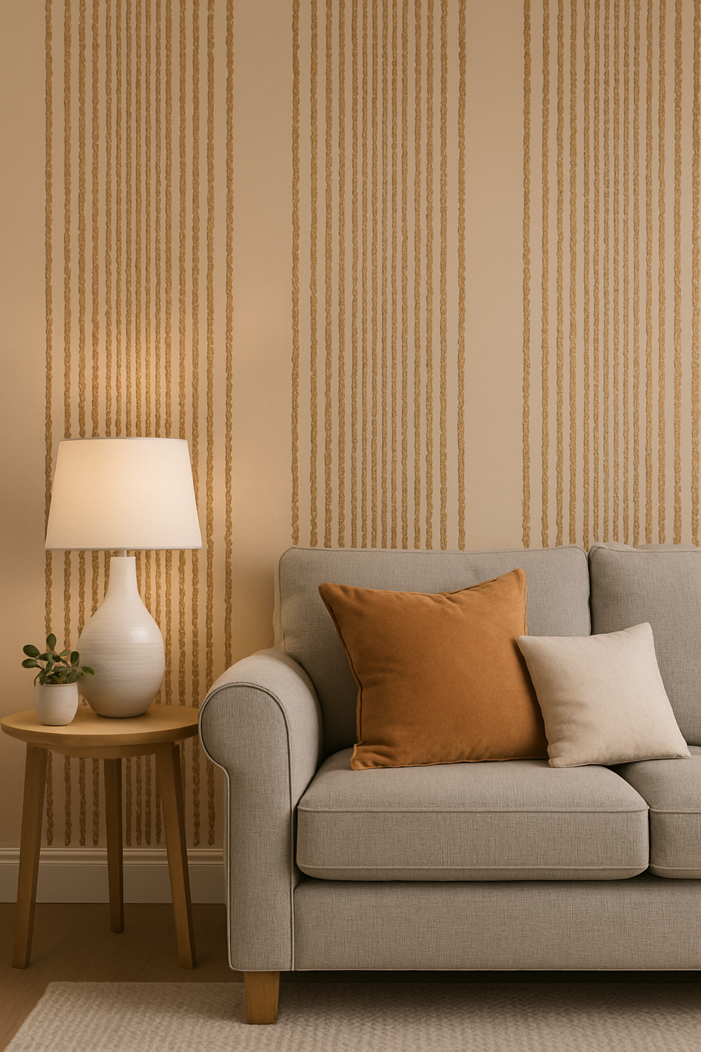 Selina Stripe Copper Wallpaper