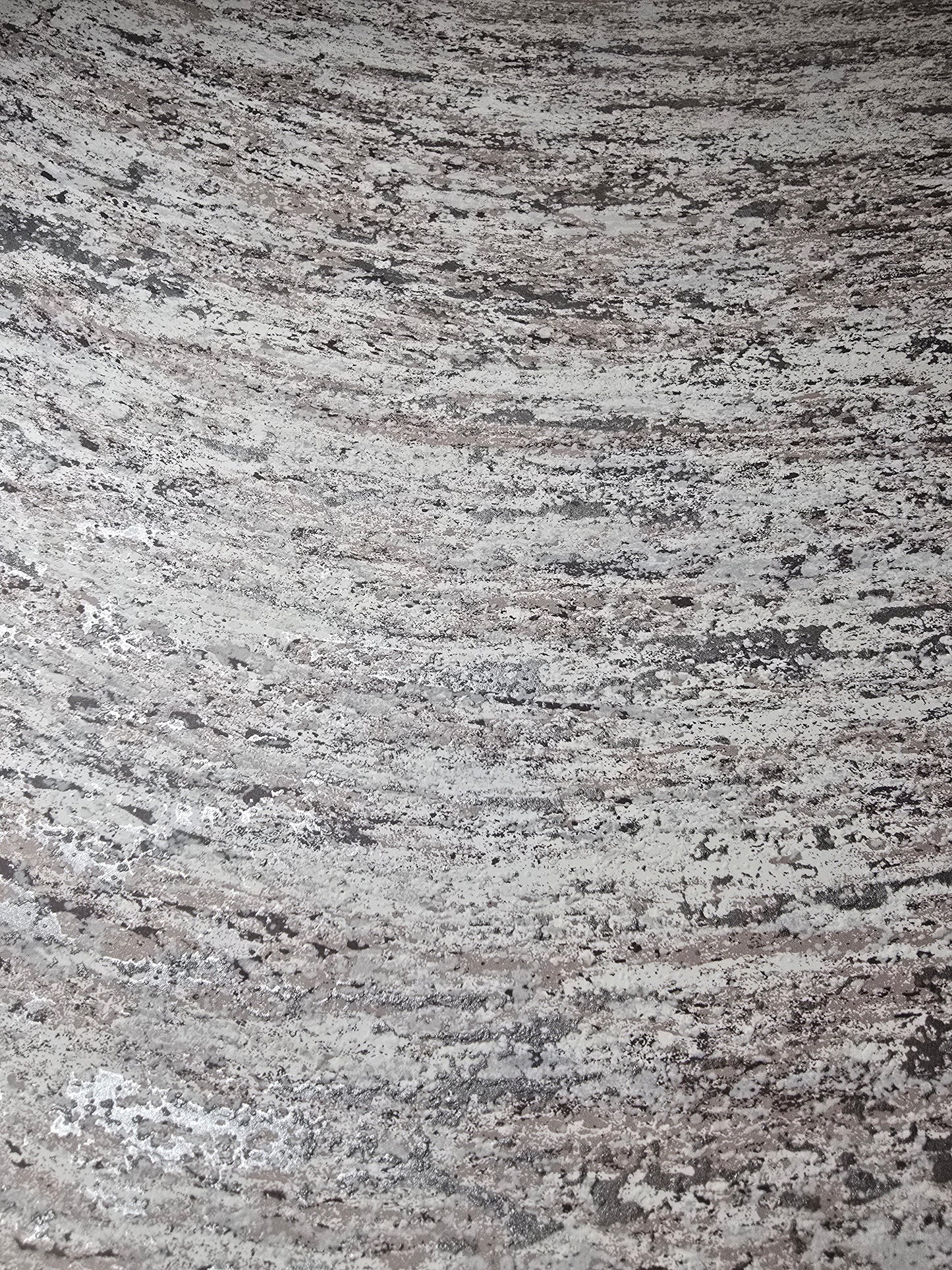 Industrial Wave Neutral Textured Metallic Wallpaper (65776)