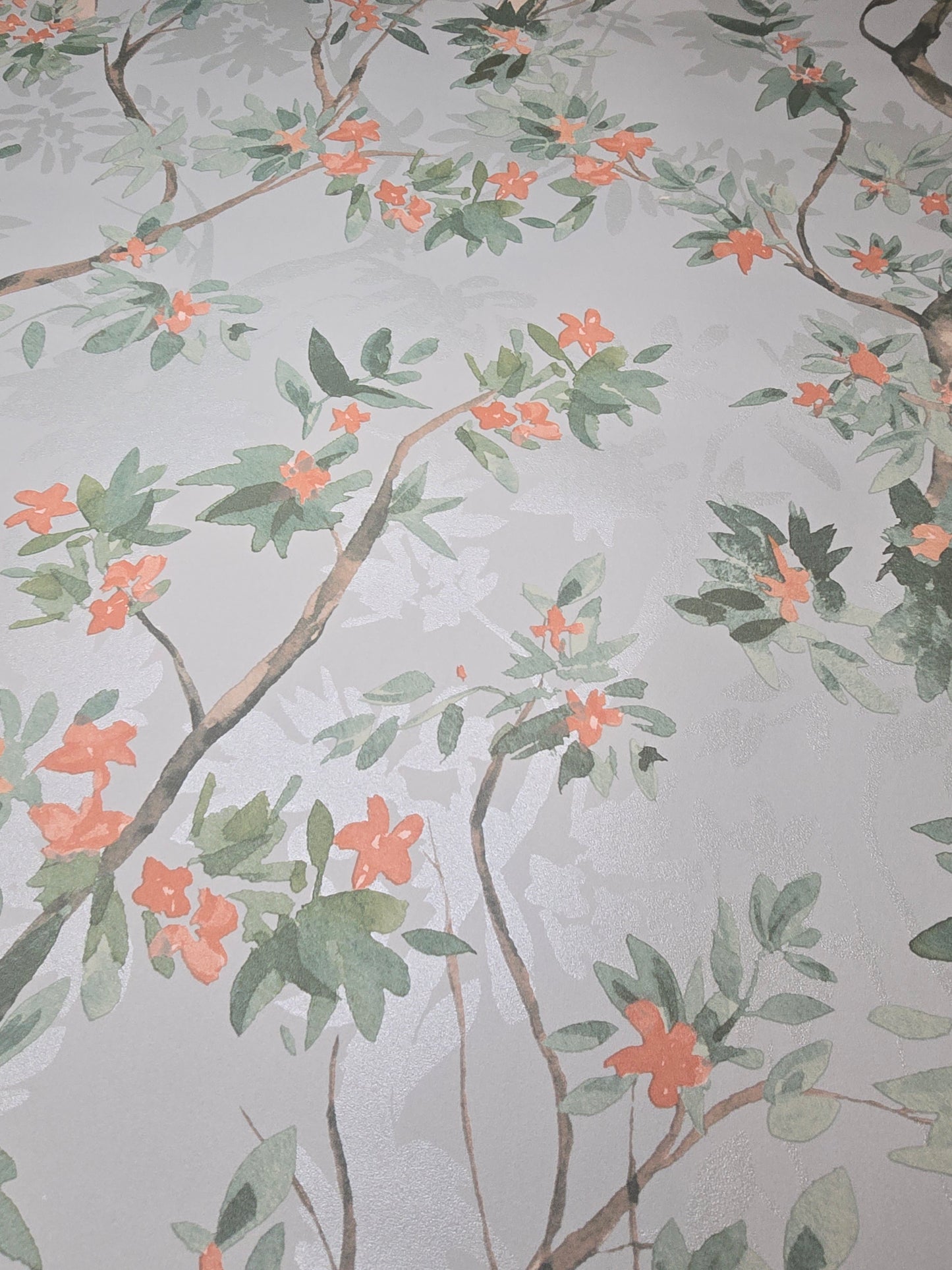 Holden Folia Duck Egg Floral Textured Wallpaper (36223)