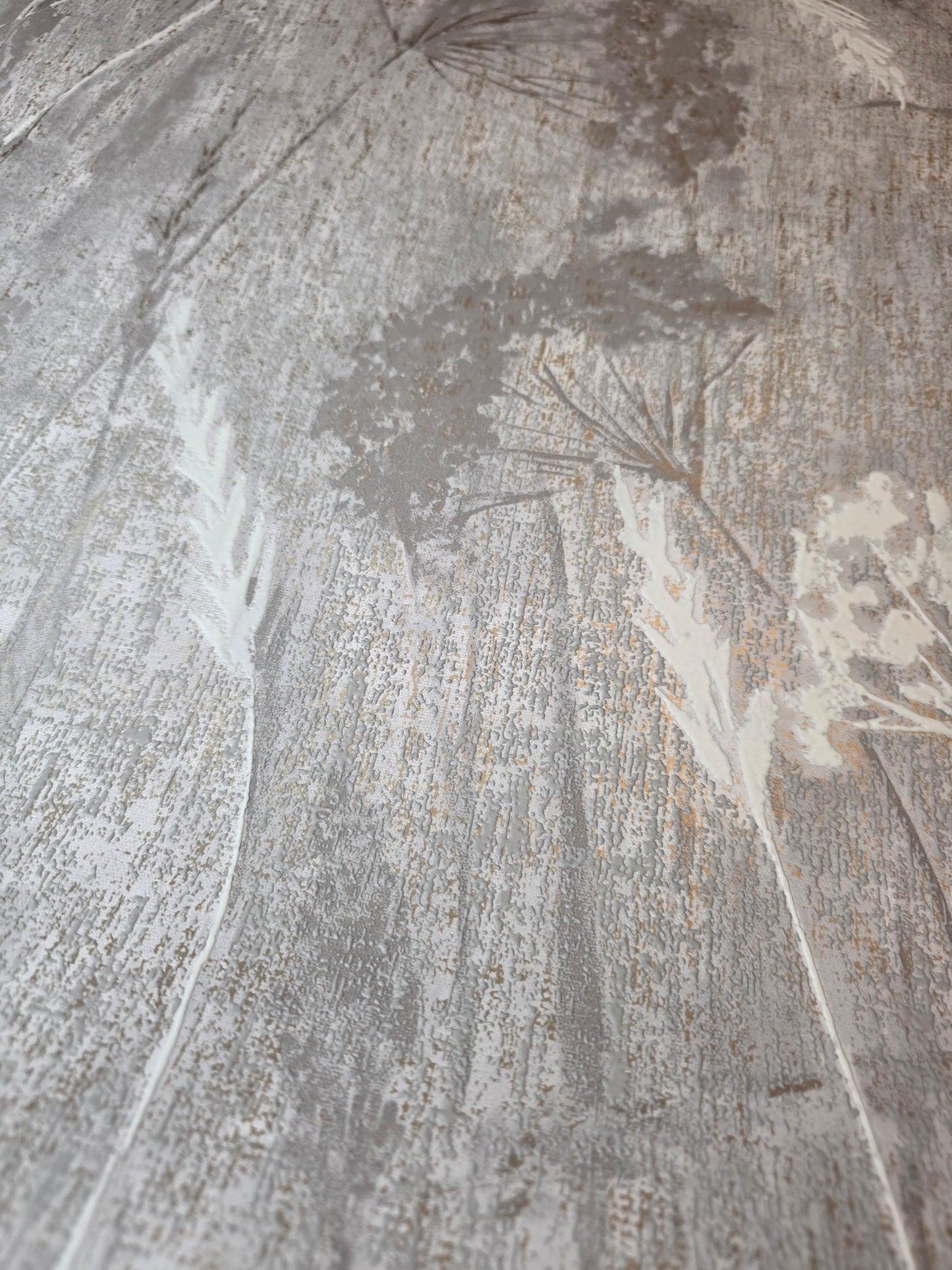 Grey Pappus Textured Botanical Wallpaper – Modern Neutral Feature Wall (75991)