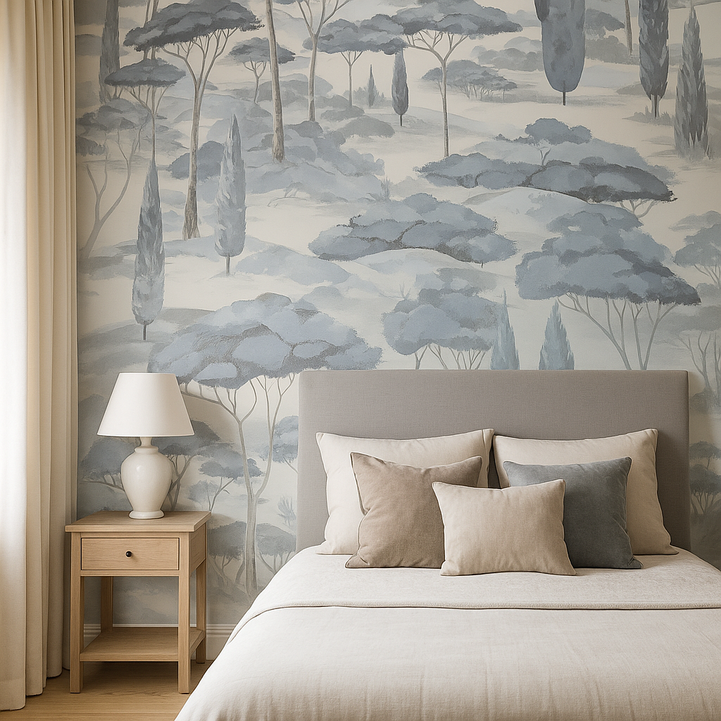 Grey Woodland Forest Wallpaper