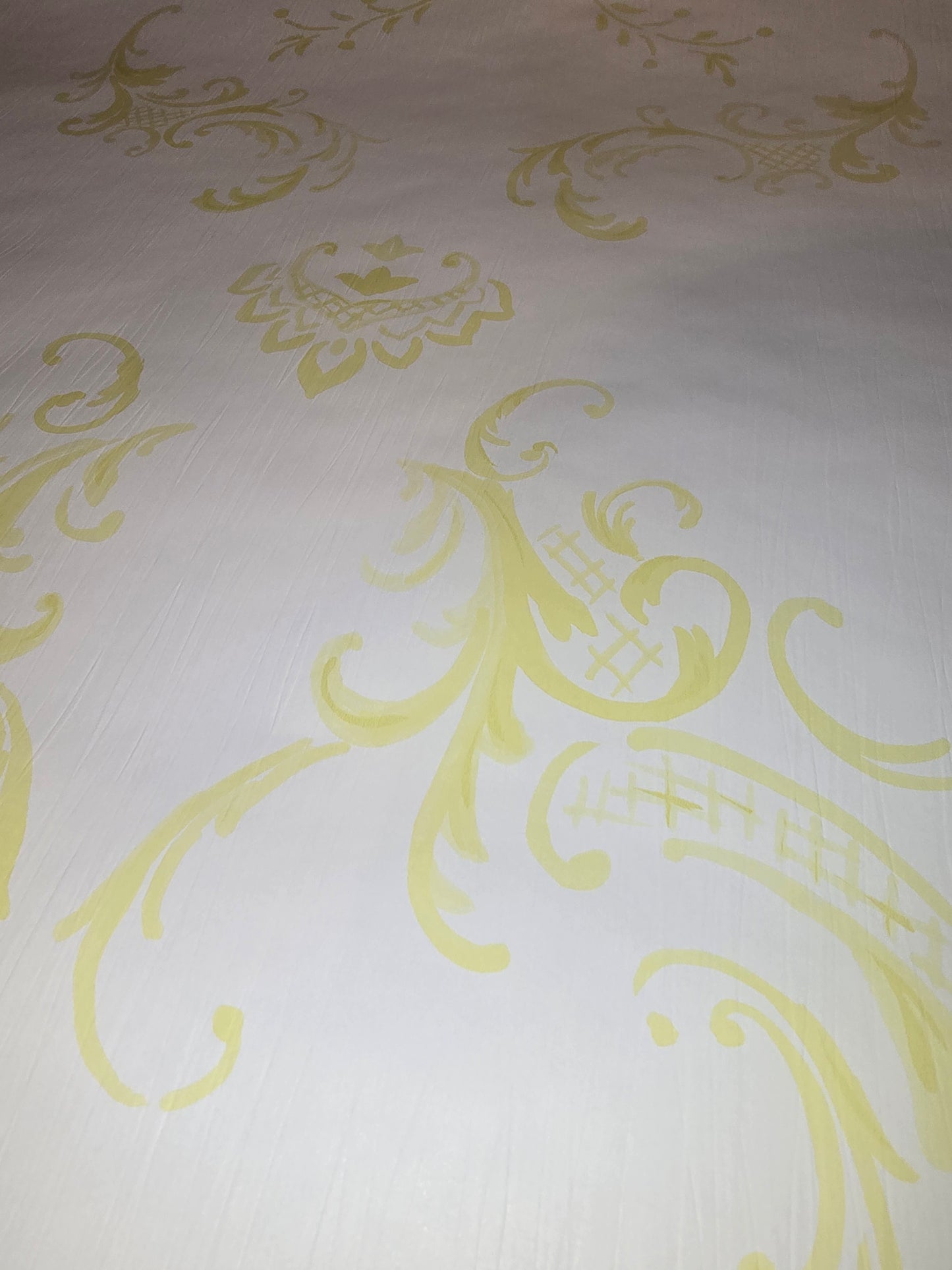 Caselio Yellow Damask Scroll Design Textured Wallpaper – 6230 20 02