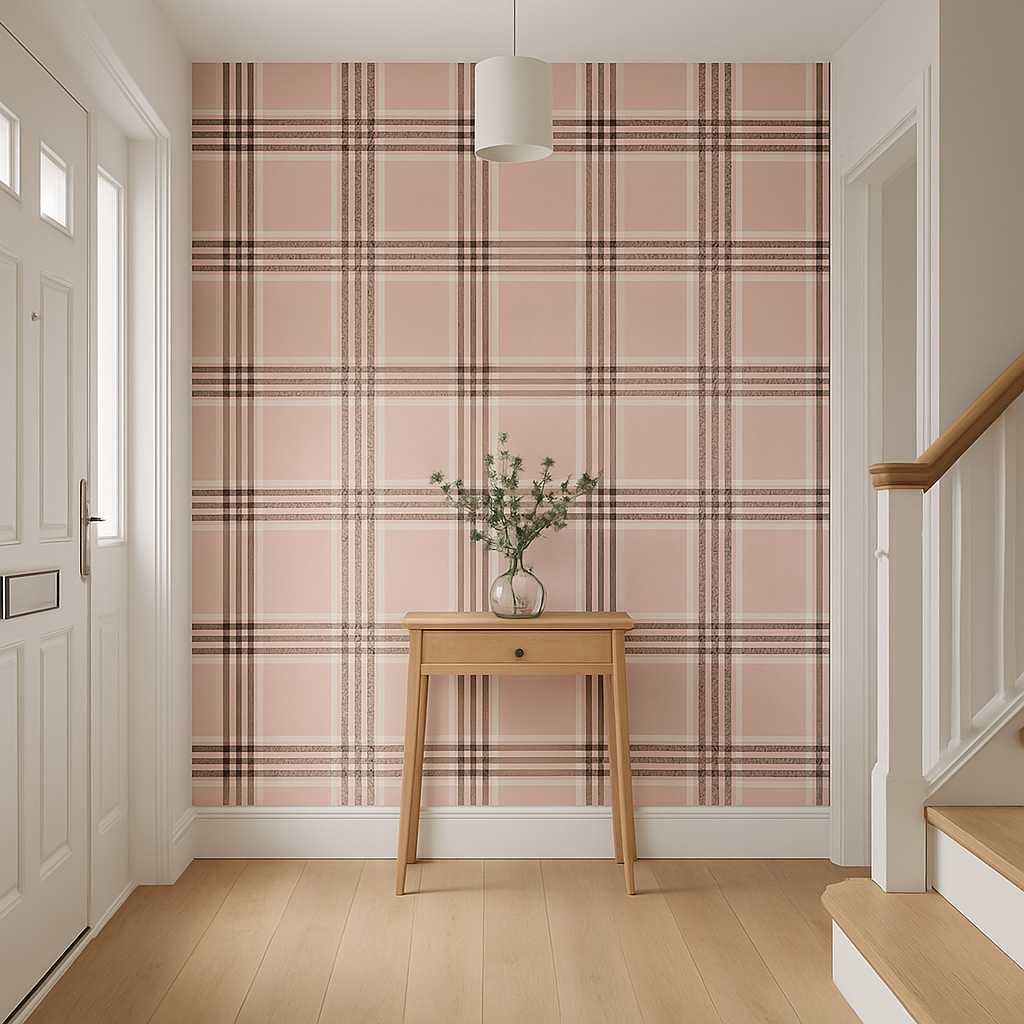 Tartan Check Wallpaper – Cosy Modern Feature Wall