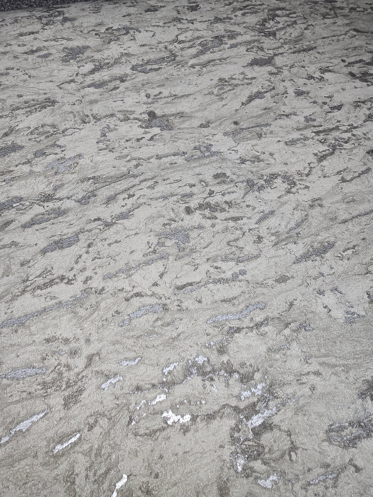 Textured Stone Effect Wallpaper – Grey Mineral Plaster Finish (UK20810)