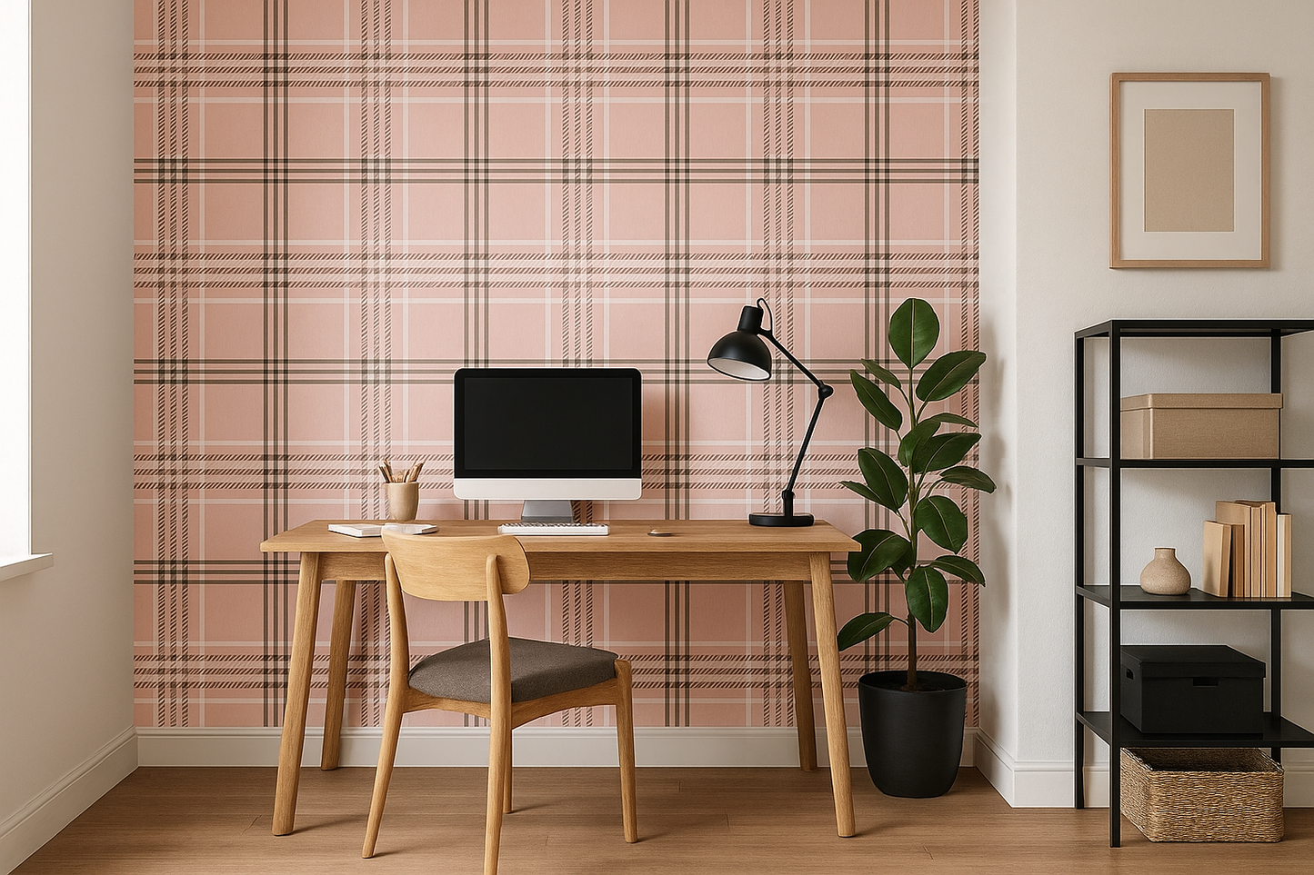 Tartan Check Wallpaper – Cosy Modern Feature Wall