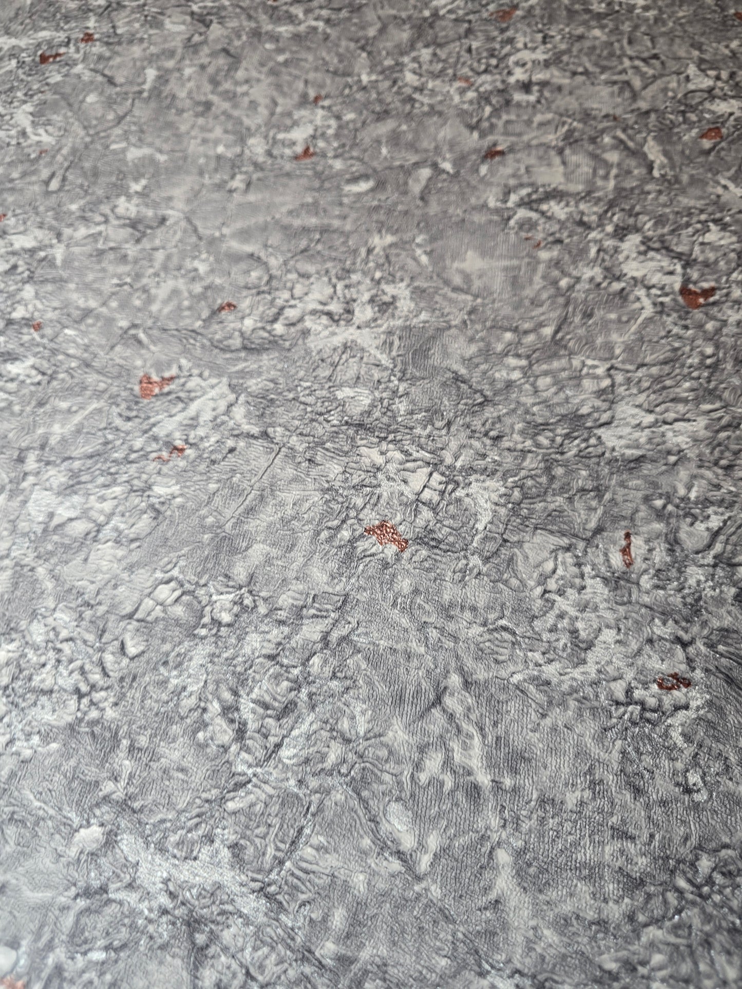 Metallic Silver & Copper Textured Wallpaper (10302-10)