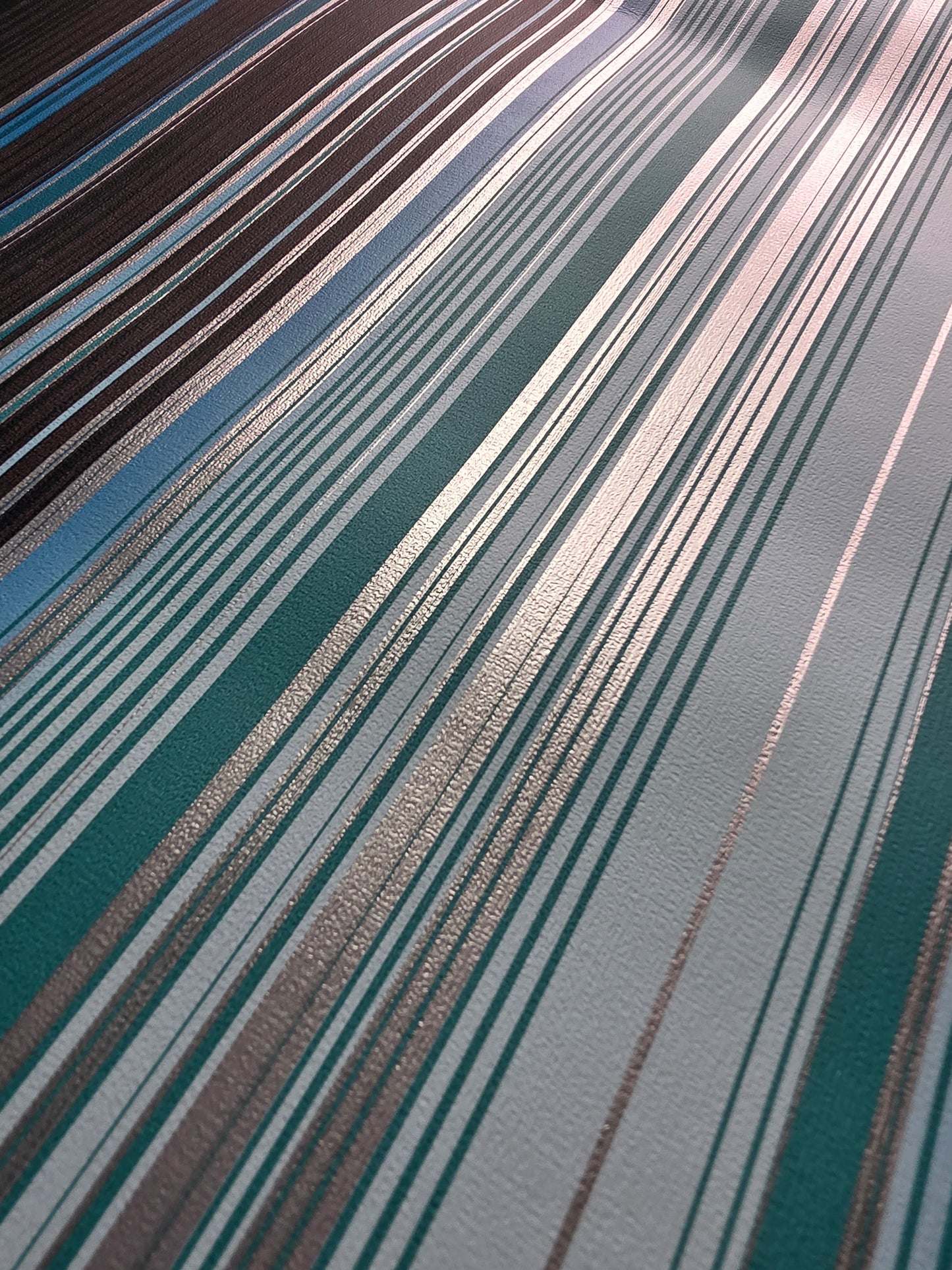 Sophia Stripe Blue Modern Striped Wallpaper – Teal & Grey Feature Wall (118507)